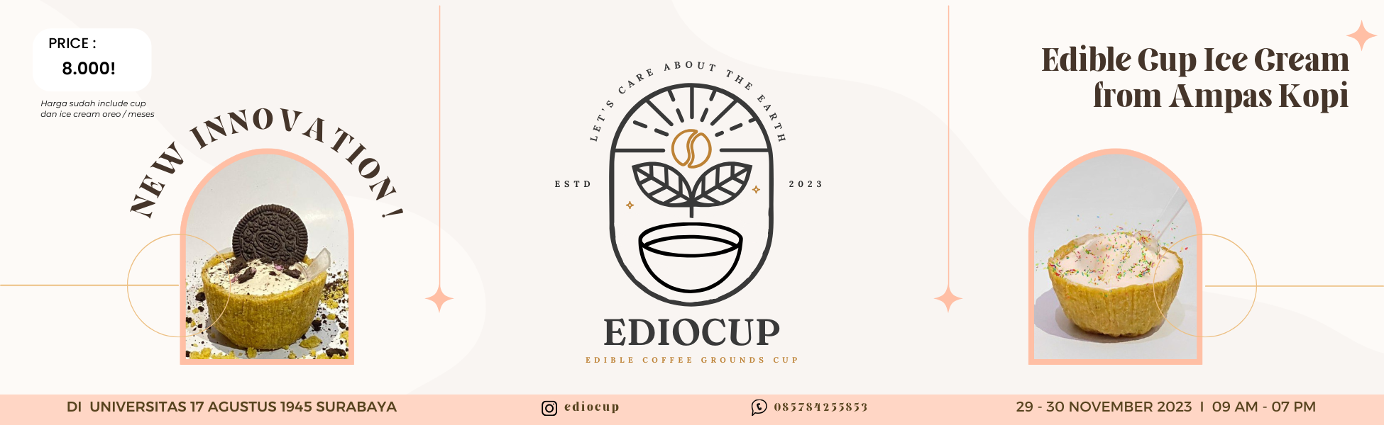 EDIOCUP (Edible Coffee Grounds Cup)